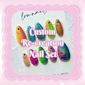 💅 Fishing Lure Custom Re-Creation Press-On Nails (Made to Order)